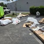 During clean up