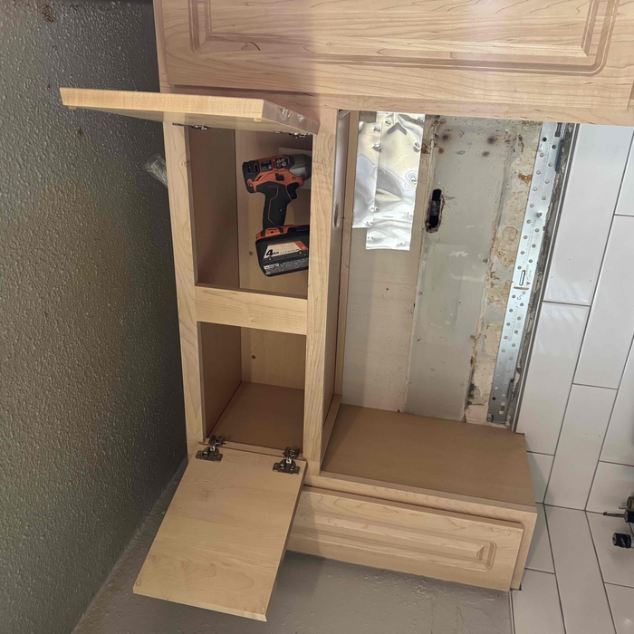 Microwave installed