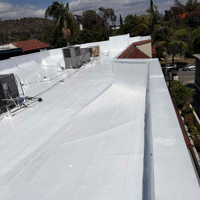 Silicone coding flat roof