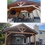 Stained pergola