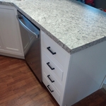 Cabinet and countertop