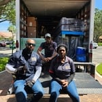 Crew on truck