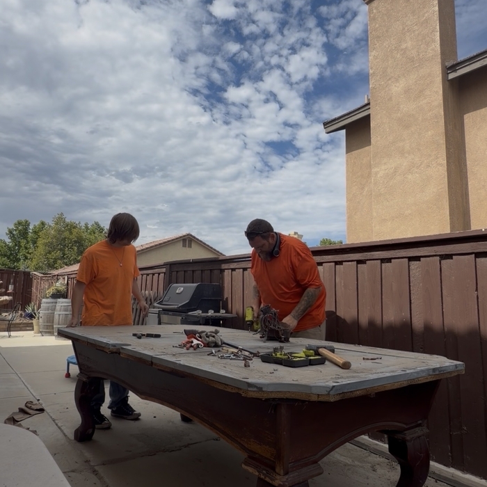 Pool table removal