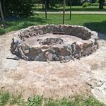 Natural stone fire pits
