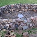 Natural stone fire pits