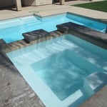 Spa after fiberglass and water