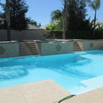Pool after fiberglass & water