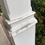 Trim work on Pillars