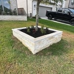 Natural Stone flowerbeds