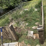 Fenced in garden removal