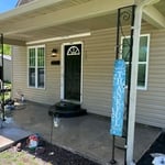 Power washing siding