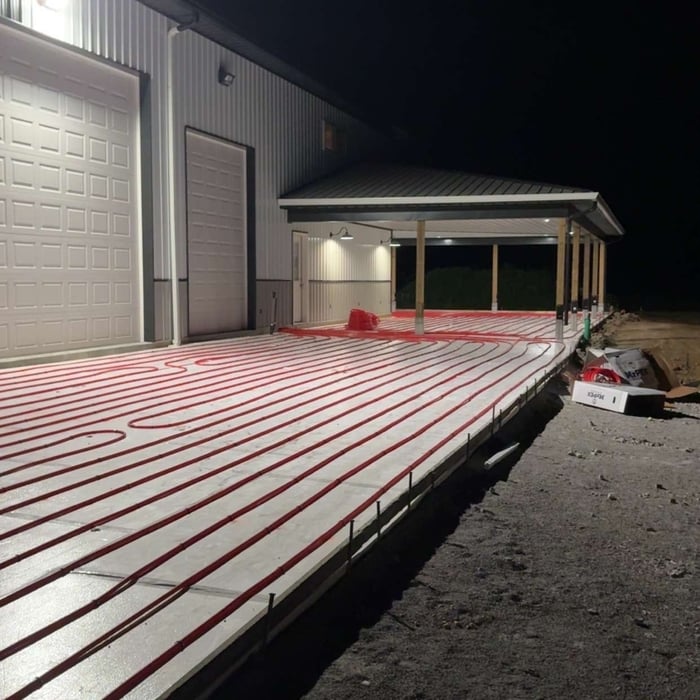 Heated outdoor concrete