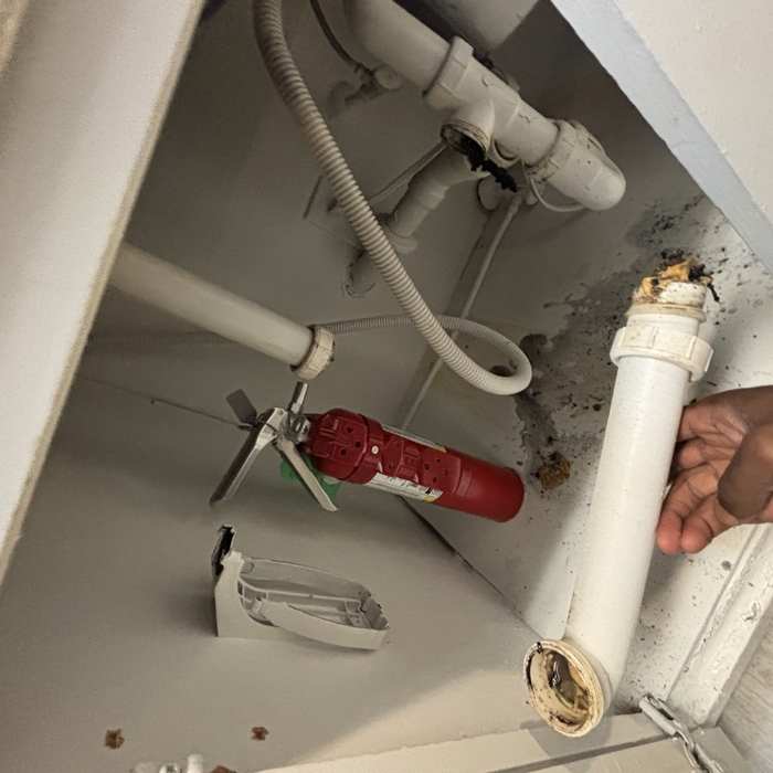 Unclogged Kitchen Sink
