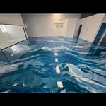 Metallic epoxy floor