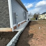 Patio stone installation