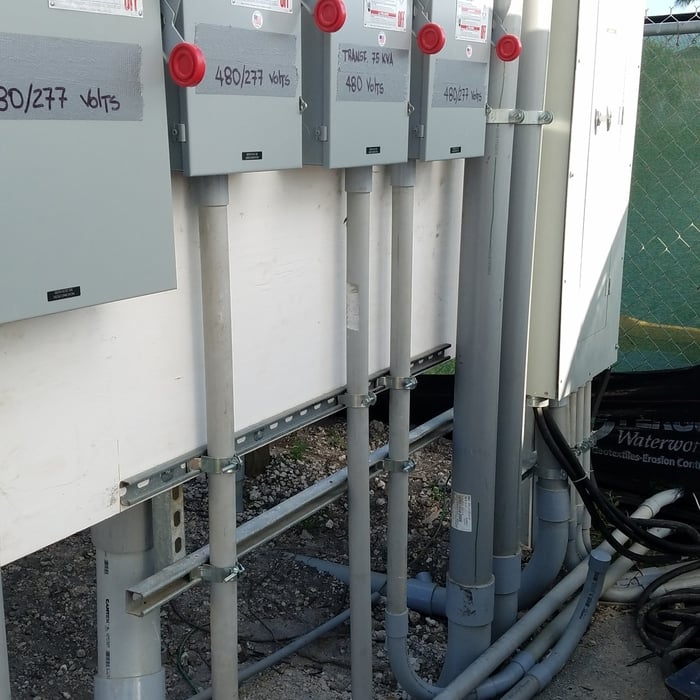 Installing electrical pan