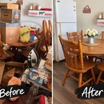 Removed boxes, food items, trash, and general household clutter. Everything is carefully loaded, hauled away, and properly disposed of or donated when possible, leaving the kitchen cleared out, clutter-free, and ready for cleaning, renovation, or its next use.