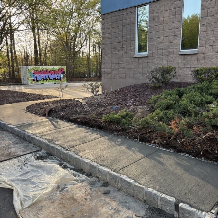 Concrete sidewalk