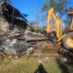 House fire demolition
