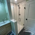 3 panel glass shower enclosure
