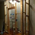 Hallway closet addition.