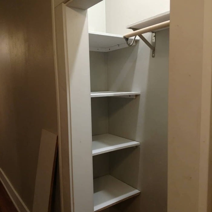Hallway closet addition.