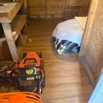 New floor in shed