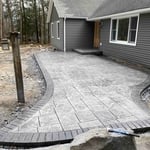 Stamped concrete patio