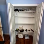 Bedroom paint and shelves
