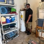 Water heater installed