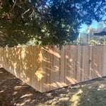 Wood fence install