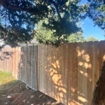 Wood fence install