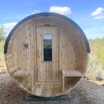 Barrel Sauna install