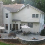 Elegant Flagstone Patio with Firepit