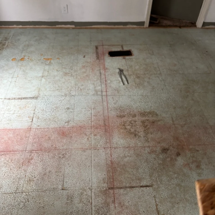 Sheet vinyl installation