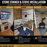 Corner & stove install