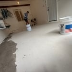 Self leveling cement