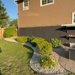 Steel edging/Stone job