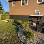 Steel edging/Stone job