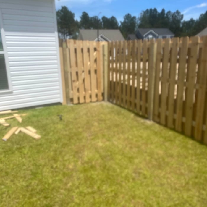Wood fence