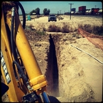 trench for Metro subway