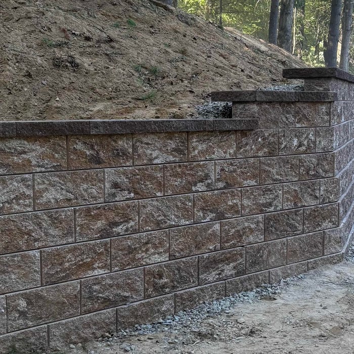 Block retaining wall