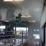 Pressure washing barn