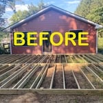 Barn fence and deck