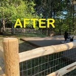 Barn fence and deck
