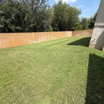 After picture, mowed and weed whacked along fence