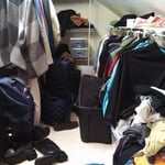 Bedroom closet before
