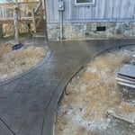 Stamped sidewalk