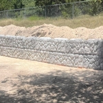 Large retaining wall