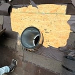 Roof fixing hole